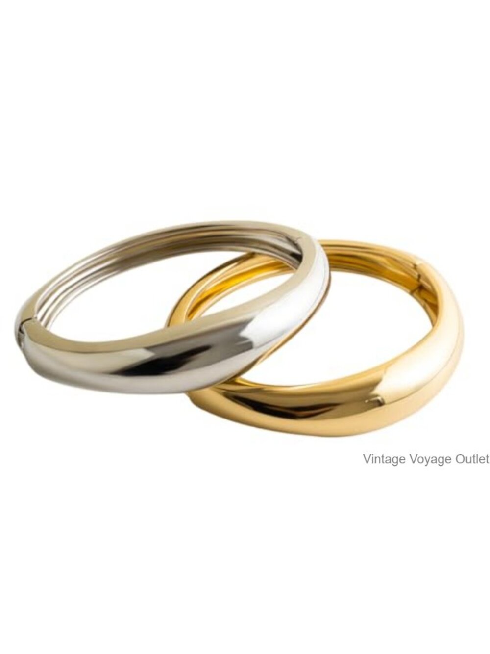 Silver Plated Wide Wire Chunky Cuff Bracelet Stackable Bangle Set